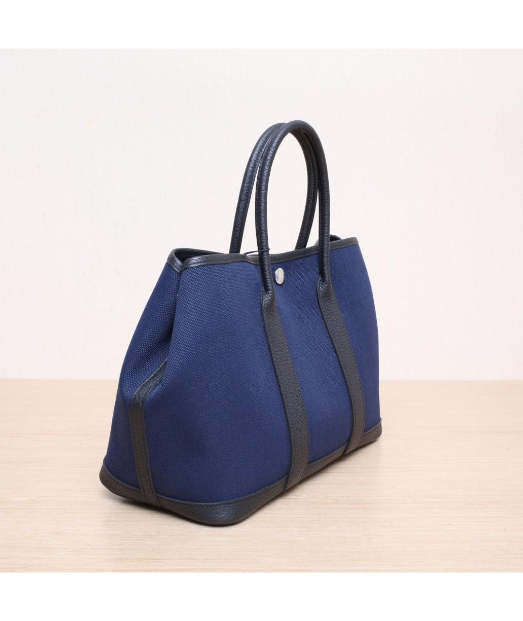 HERMES Синяя тканевая сумка через плечо, фото 6