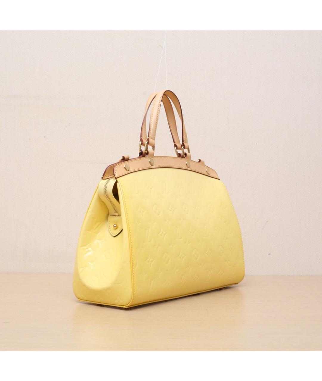 LOUIS VUITTON Желтая кожаная сумка через плечо, фото 6