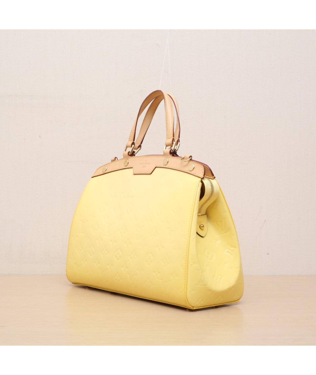 LOUIS VUITTON Желтая кожаная сумка через плечо, фото 4