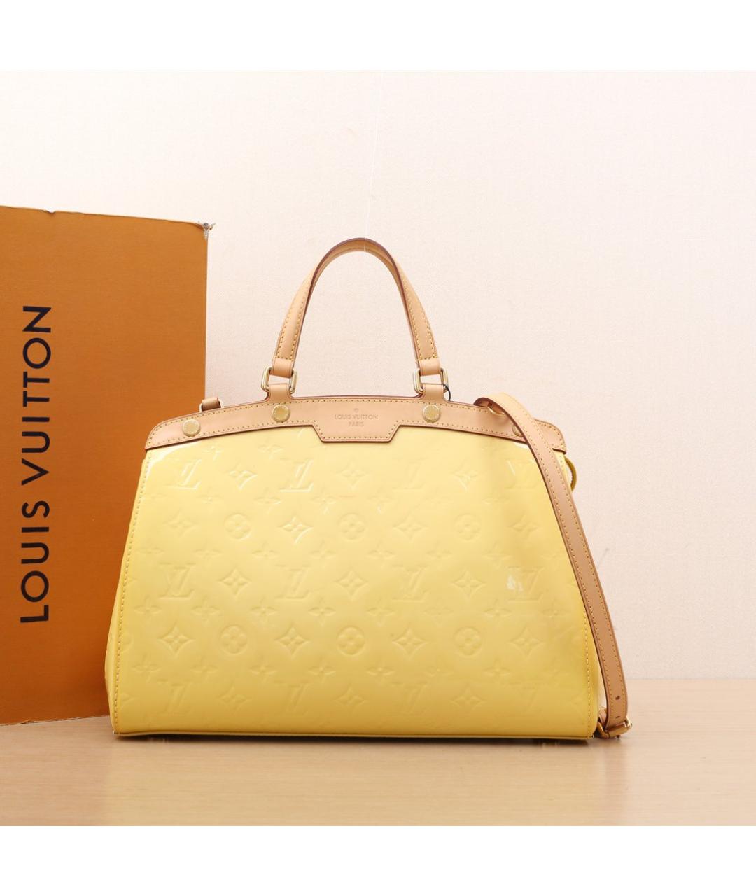 LOUIS VUITTON Желтая кожаная сумка через плечо, фото 2