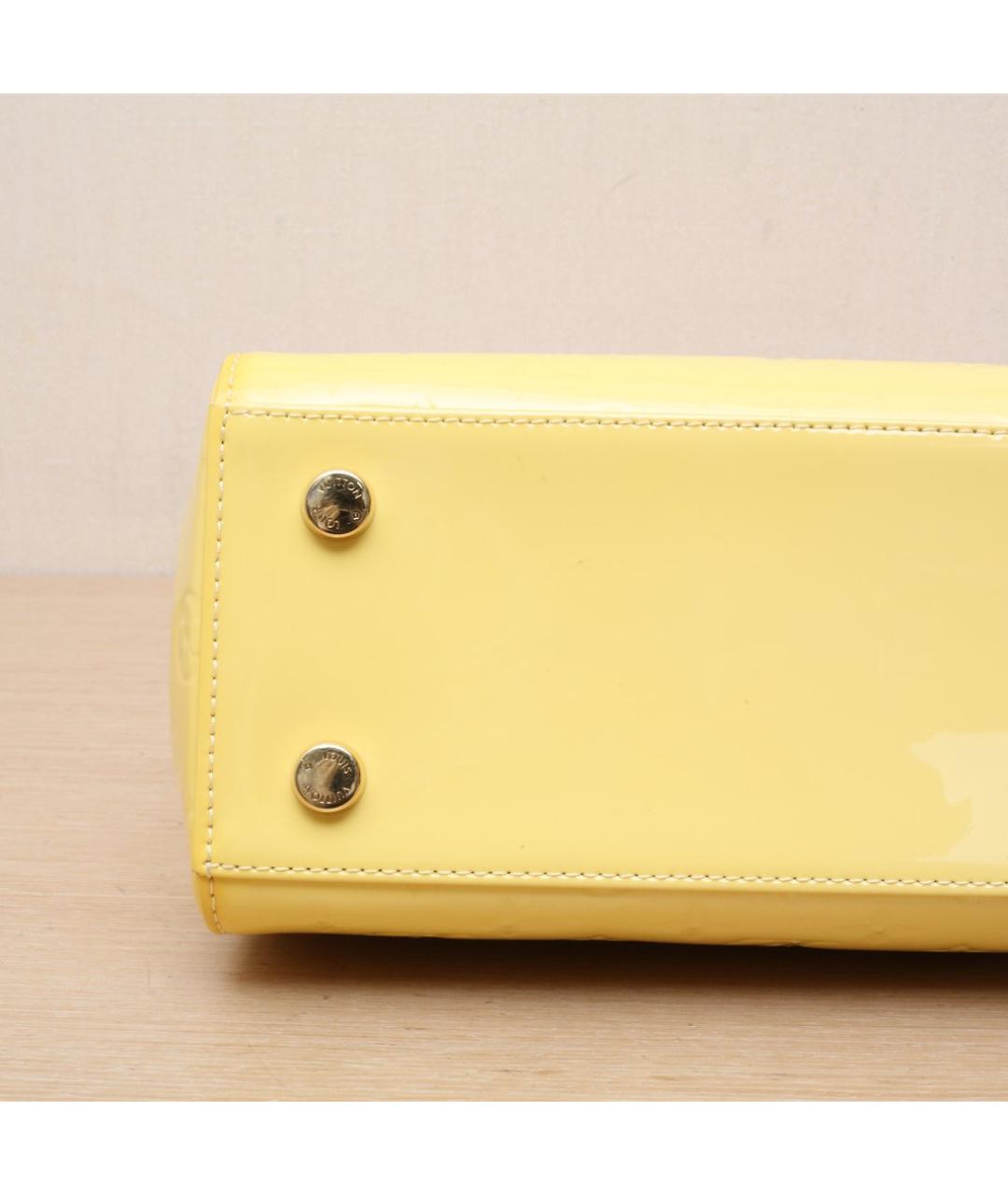 LOUIS VUITTON Желтая кожаная сумка через плечо, фото 9