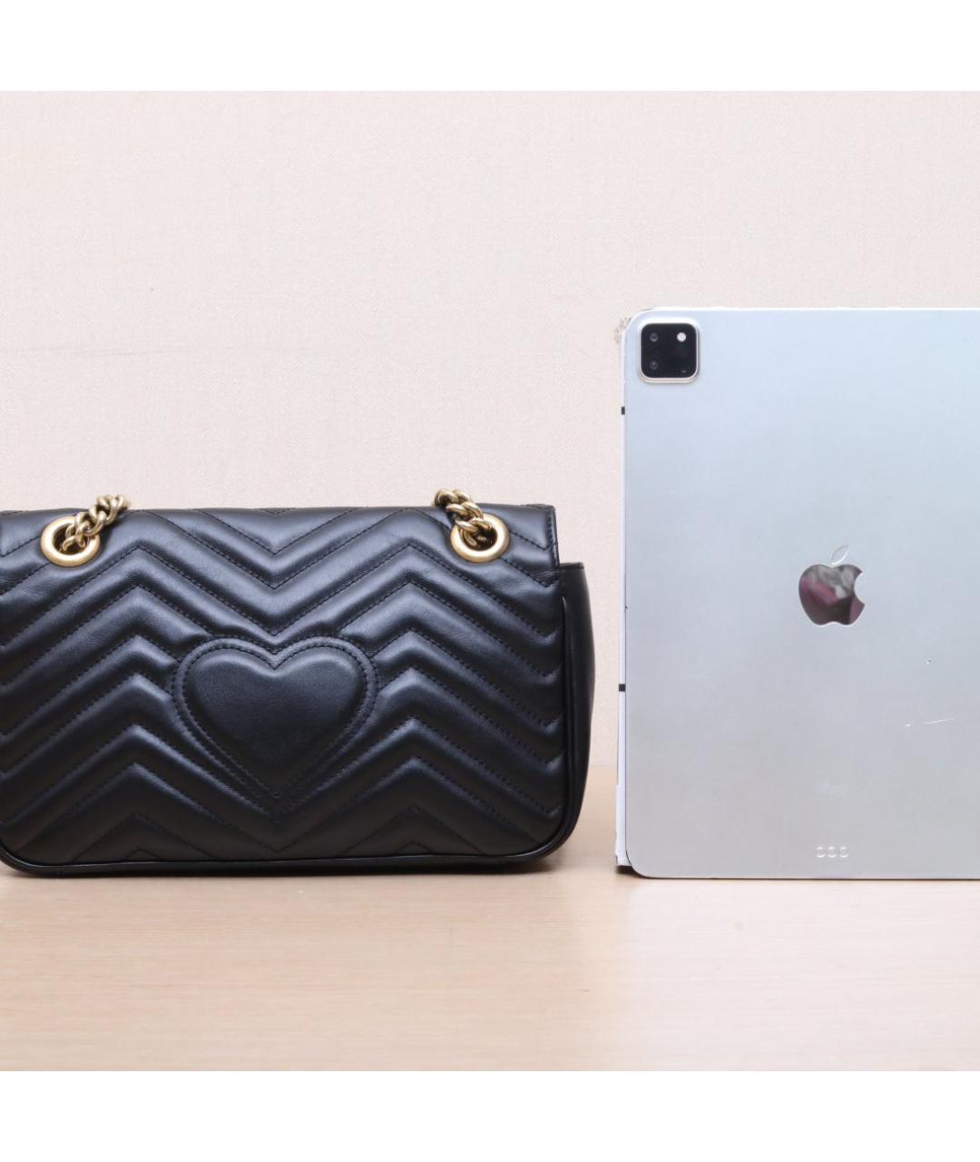 GUCCI Черная кожаная сумка через плечо, фото 7