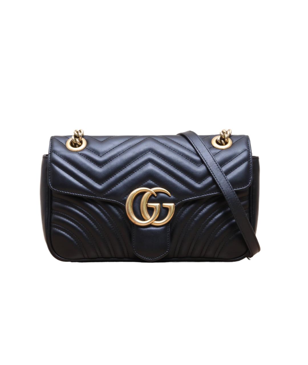 GUCCI Черная кожаная сумка через плечо, фото 1