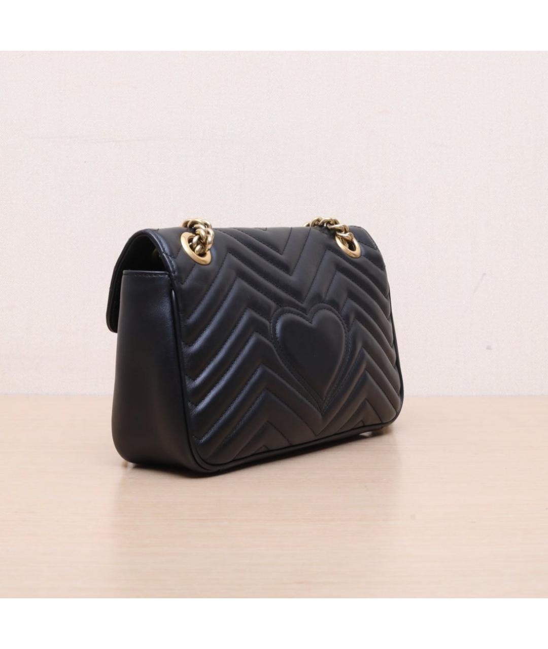 GUCCI Черная кожаная сумка через плечо, фото 6