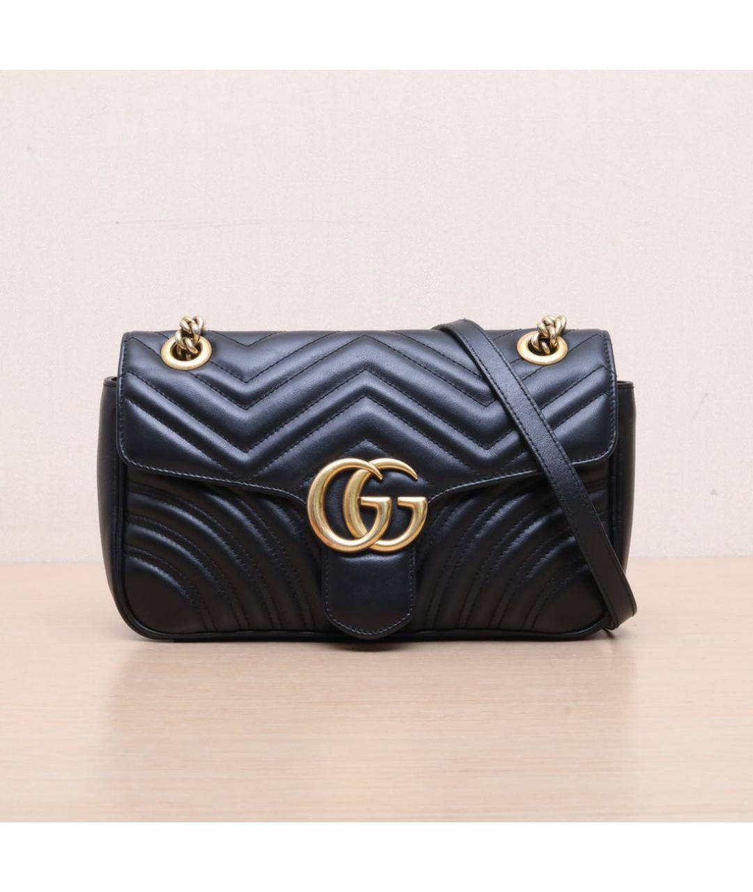 GUCCI Черная кожаная сумка через плечо, фото 3