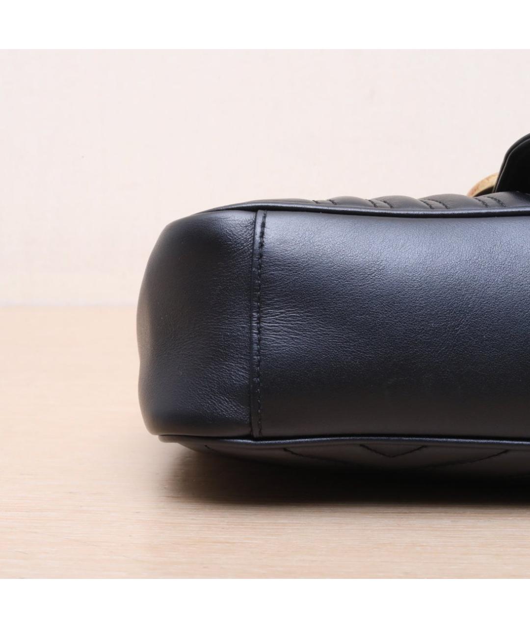 GUCCI Черная кожаная сумка через плечо, фото 9