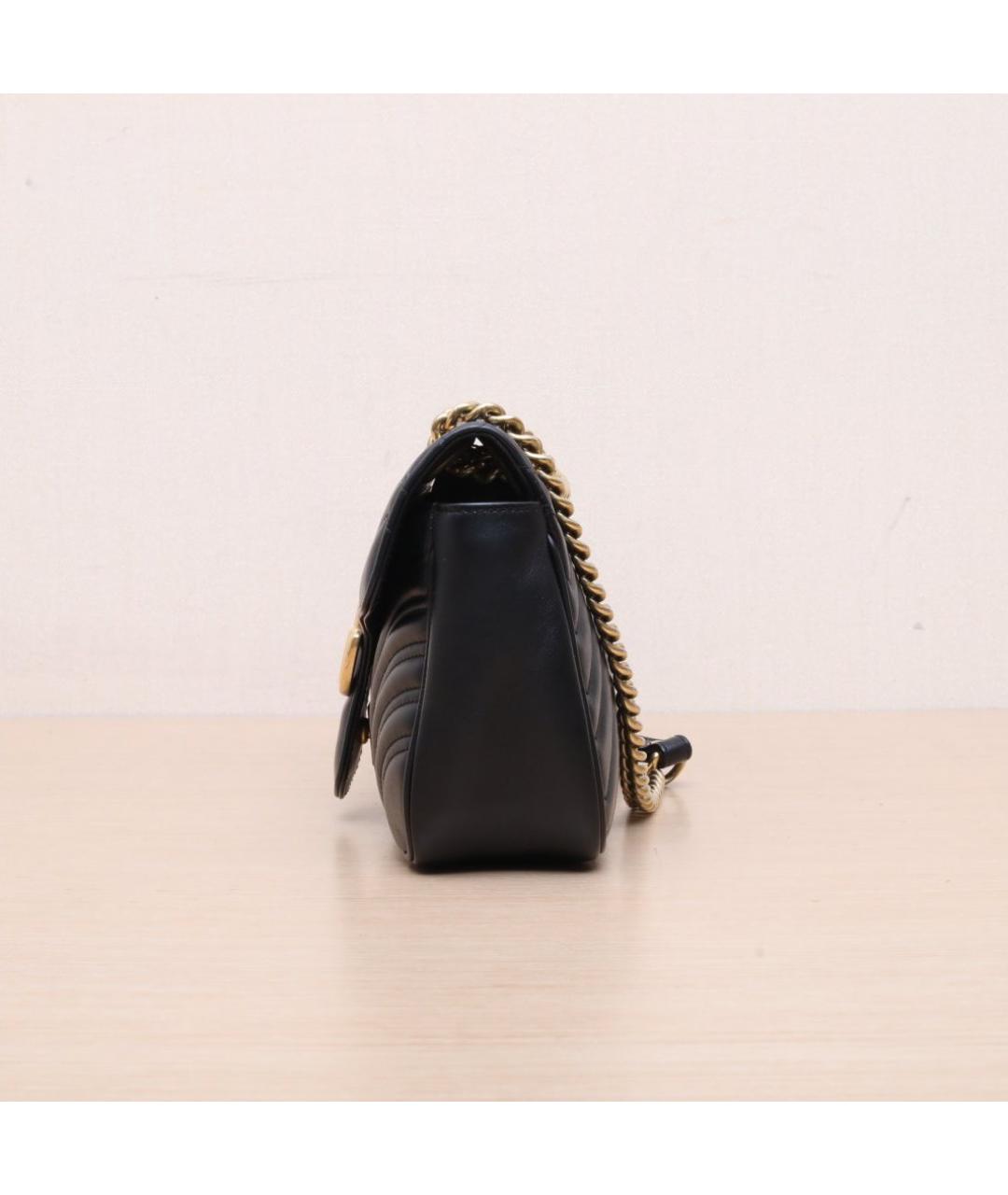 GUCCI Черная кожаная сумка через плечо, фото 5