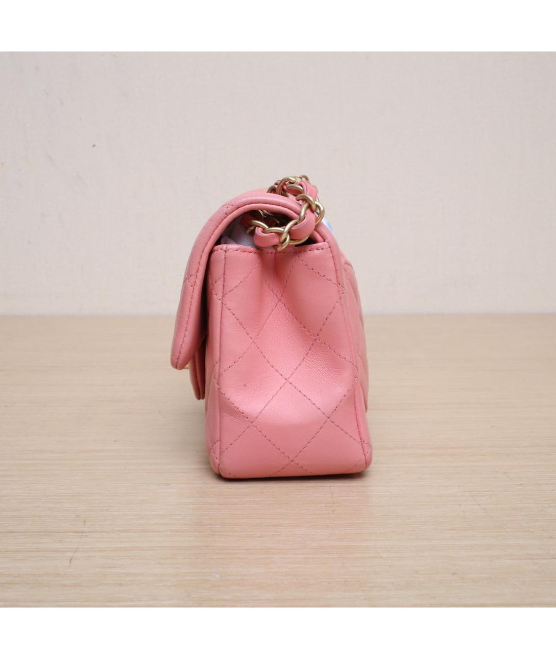 CHANEL Розовая кожаная сумка через плечо, фото 5