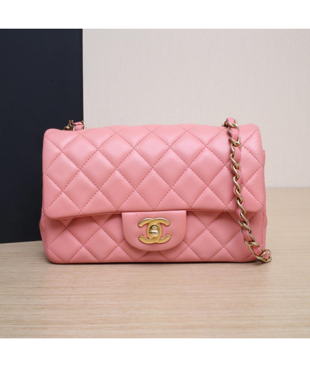 CHANEL Розовая кожаная сумка через плечо, фото 2
