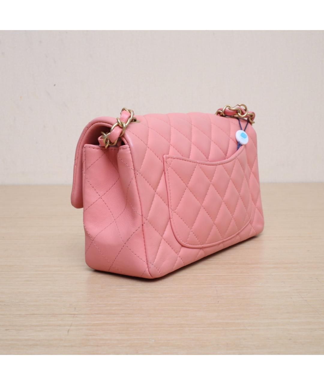 CHANEL Розовая кожаная сумка через плечо, фото 6