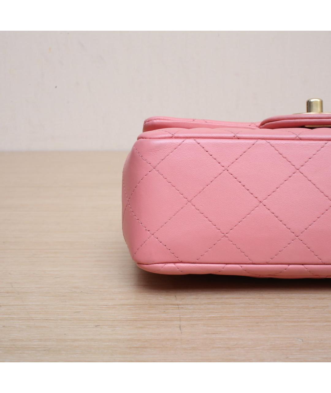 CHANEL Розовая кожаная сумка через плечо, фото 9