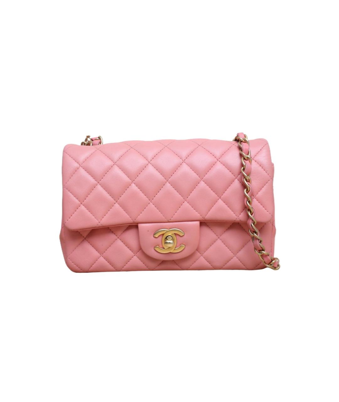 CHANEL Розовая кожаная сумка через плечо, фото 1