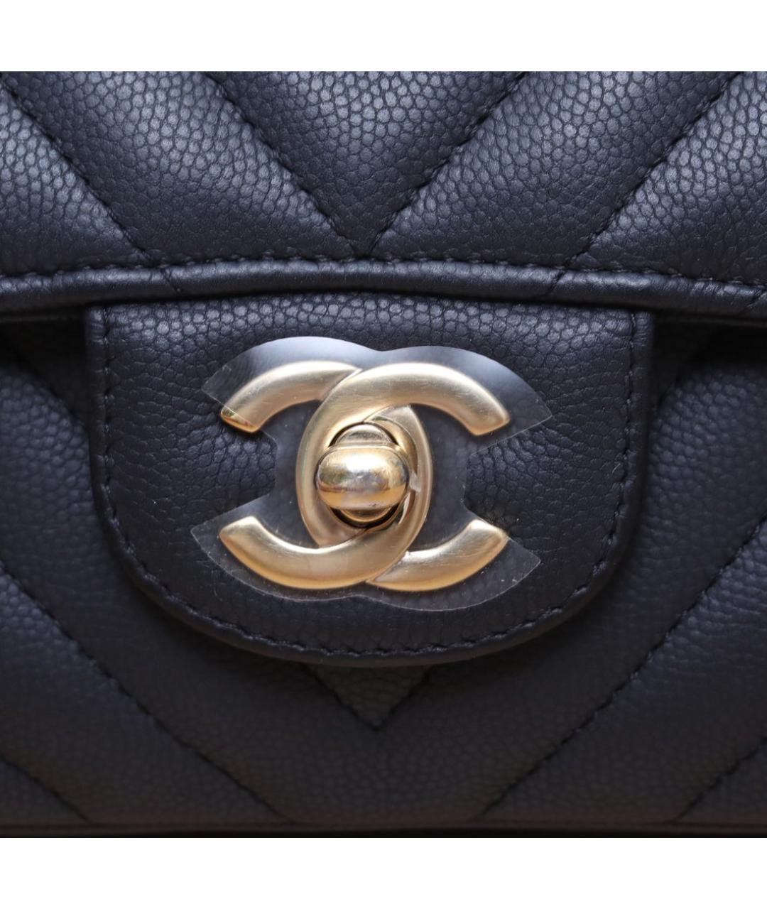 CHANEL Черная кожаная сумка через плечо, фото 8