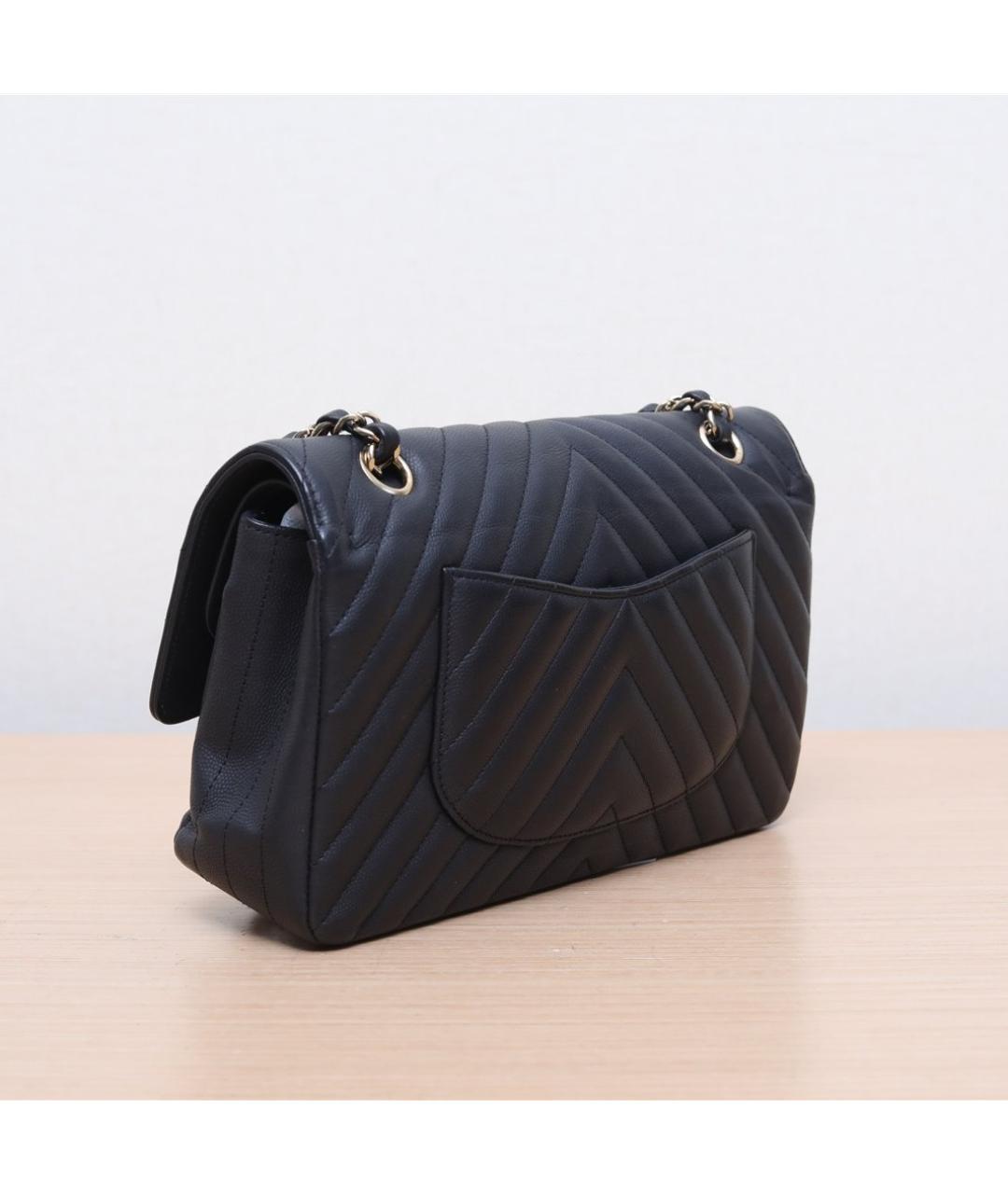 CHANEL Черная кожаная сумка через плечо, фото 6