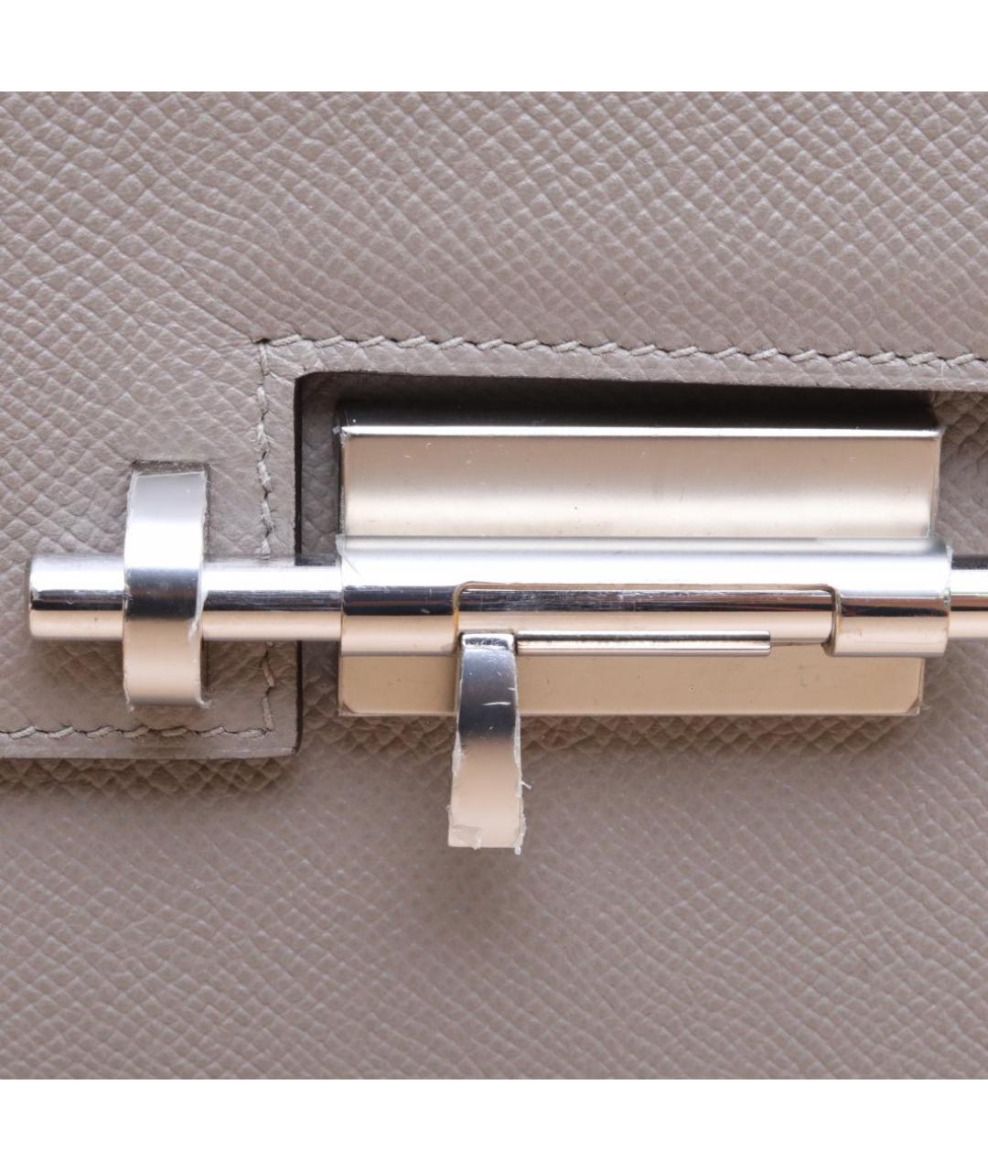 HERMES Серая кожаная сумка через плечо, фото 8