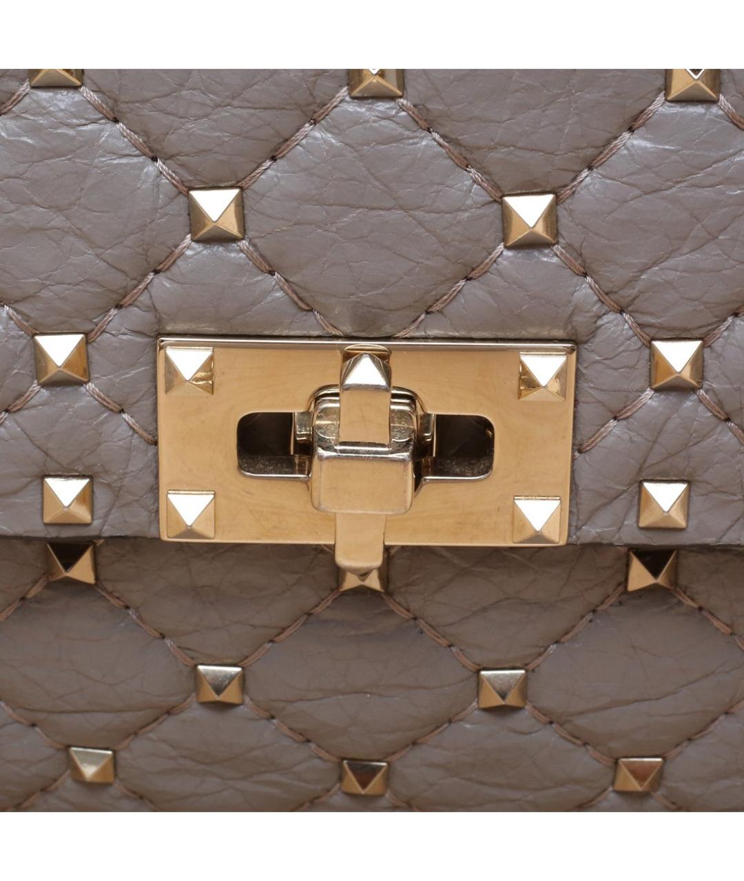 VALENTINO Серая кожаная сумка через плечо, фото 8