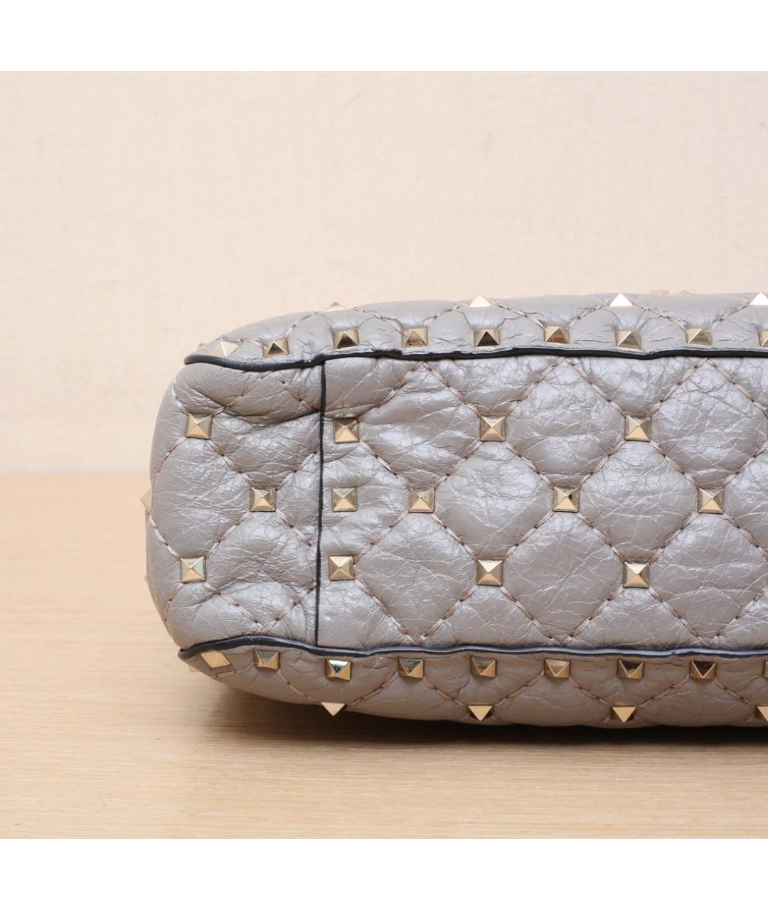 VALENTINO Серая кожаная сумка через плечо, фото 9