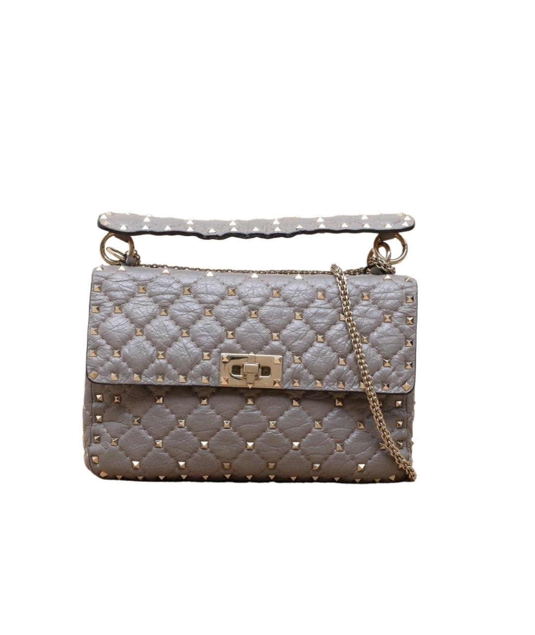 VALENTINO Серая кожаная сумка через плечо, фото 1