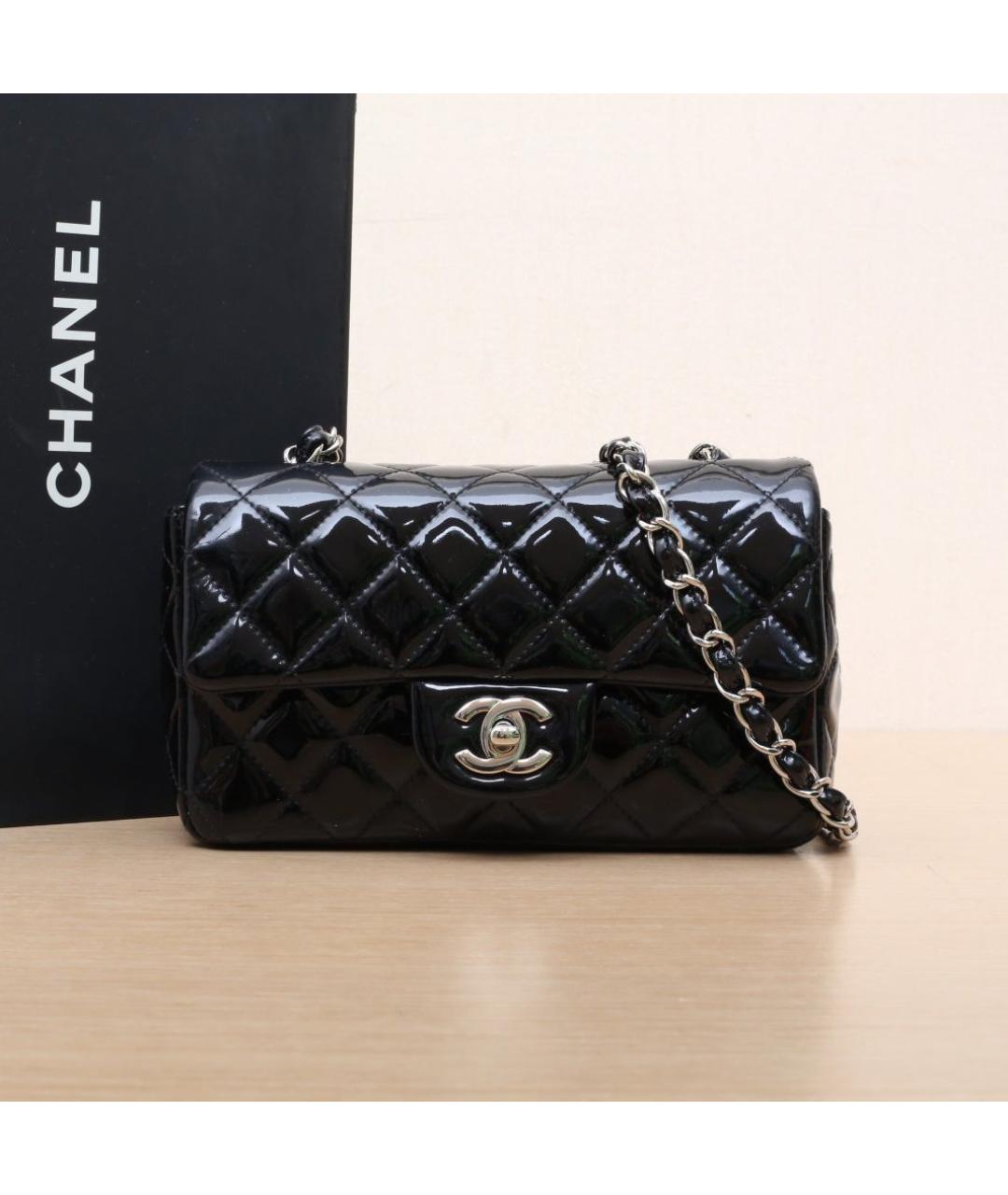 CHANEL Черная кожаная сумка через плечо, фото 2