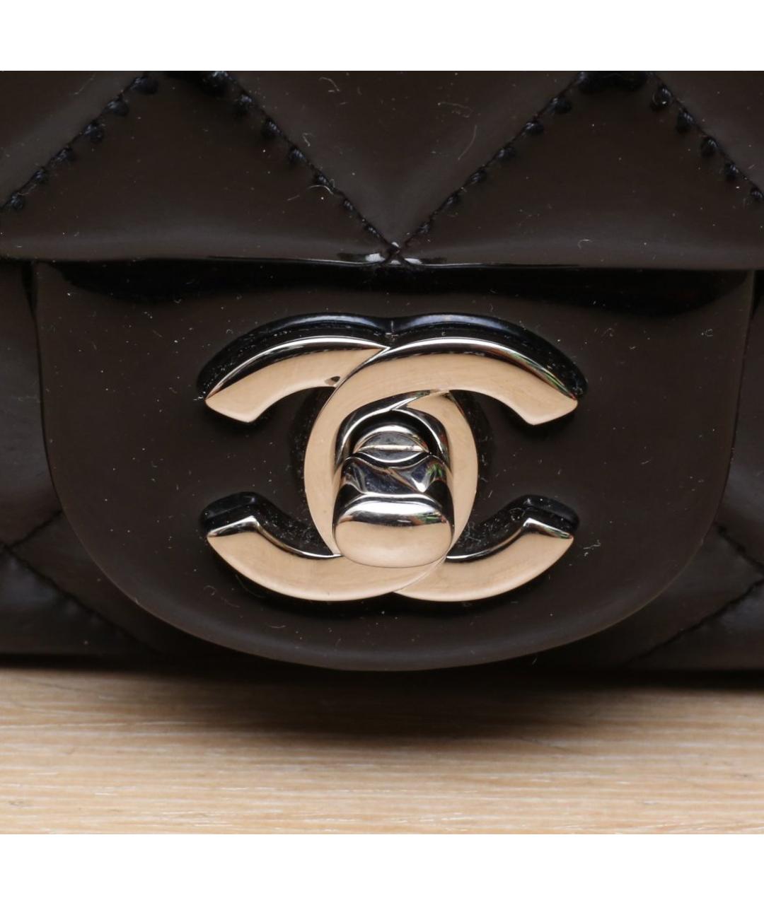 CHANEL Черная кожаная сумка через плечо, фото 8