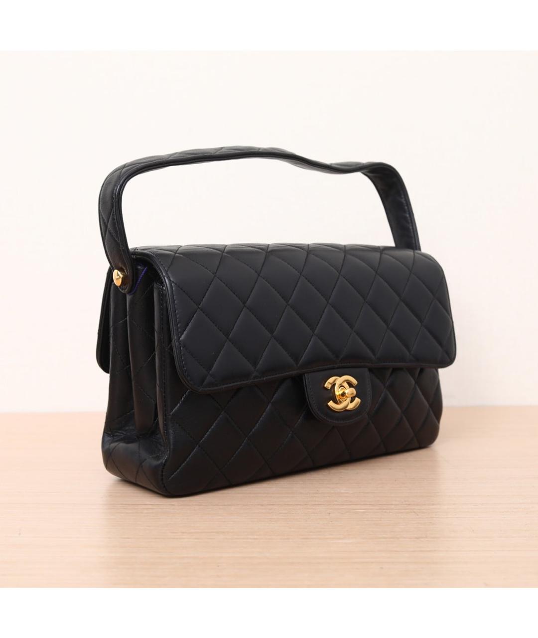 CHANEL Черная кожаная сумка через плечо, фото 3
