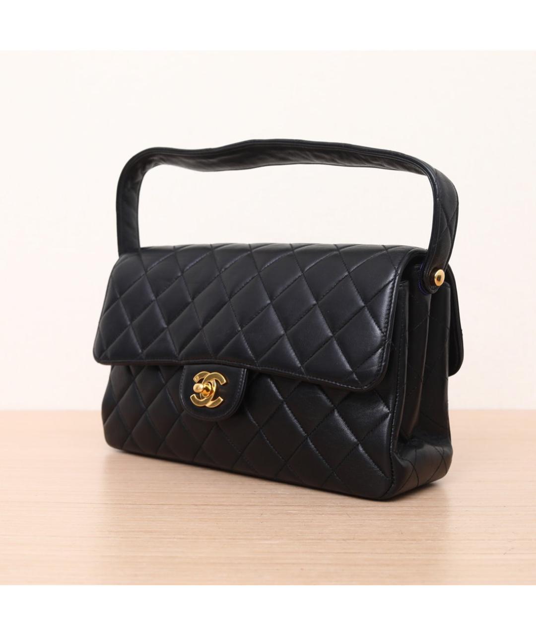 CHANEL Черная кожаная сумка через плечо, фото 5