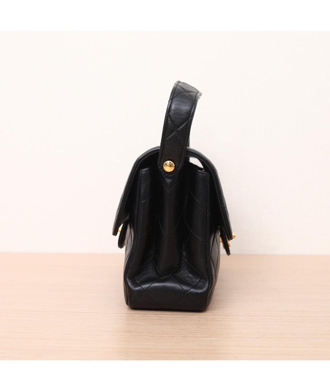 CHANEL Черная кожаная сумка через плечо, фото 4