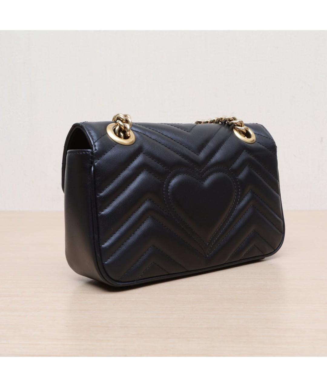 GUCCI Черная кожаная сумка через плечо, фото 6