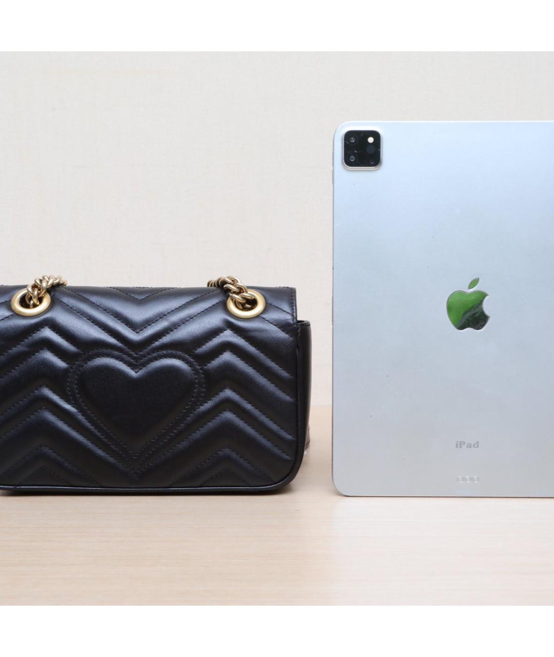 GUCCI Черная кожаная сумка через плечо, фото 7