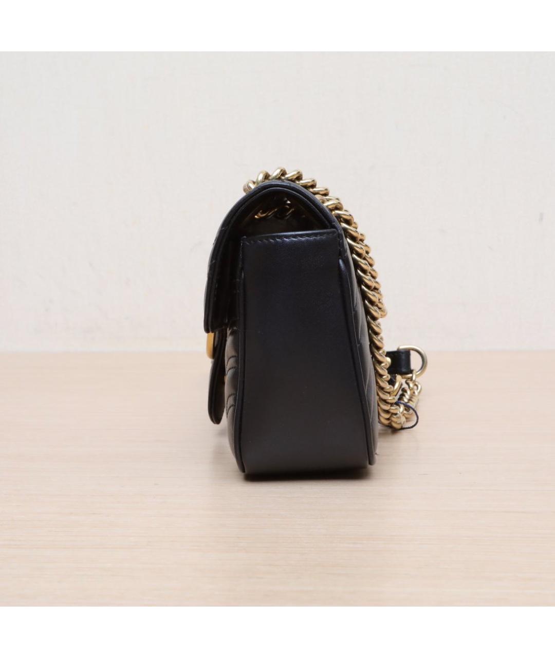 GUCCI Черная кожаная сумка через плечо, фото 5