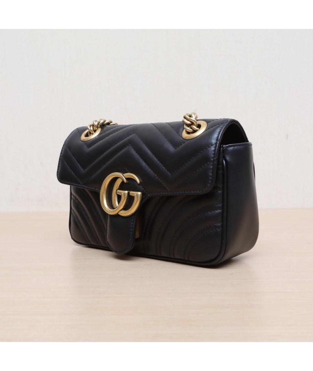 GUCCI Черная кожаная сумка через плечо, фото 4