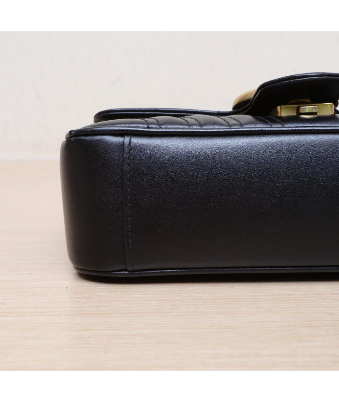 GUCCI Черная кожаная сумка через плечо, фото 9