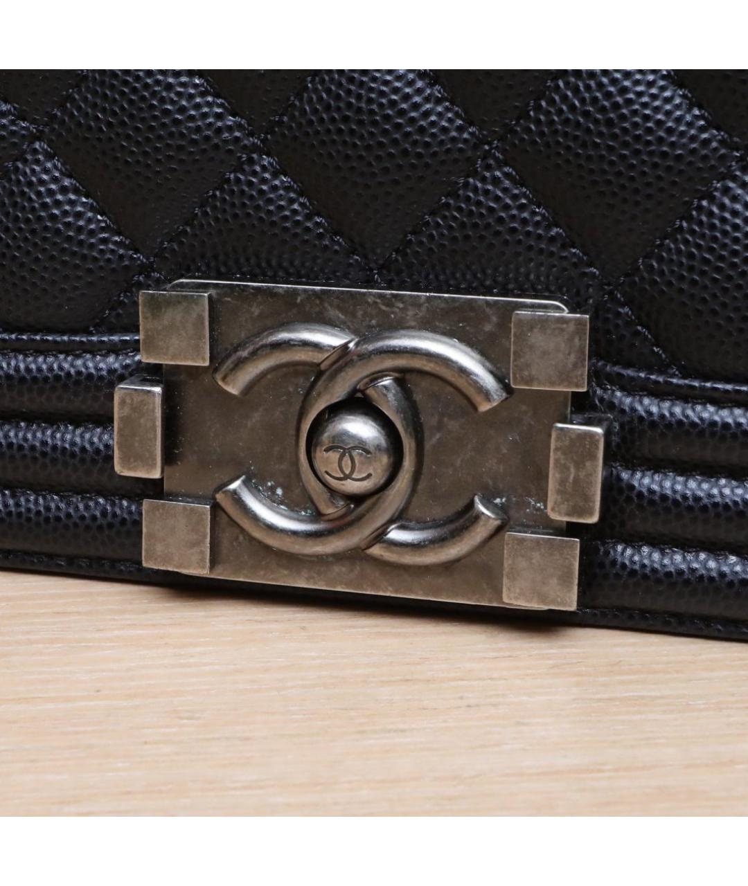 CHANEL Черная кожаная сумка через плечо, фото 8