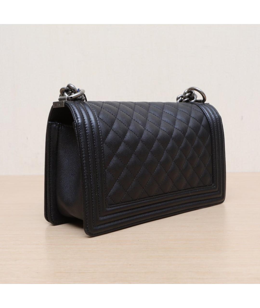 CHANEL Черная кожаная сумка через плечо, фото 6