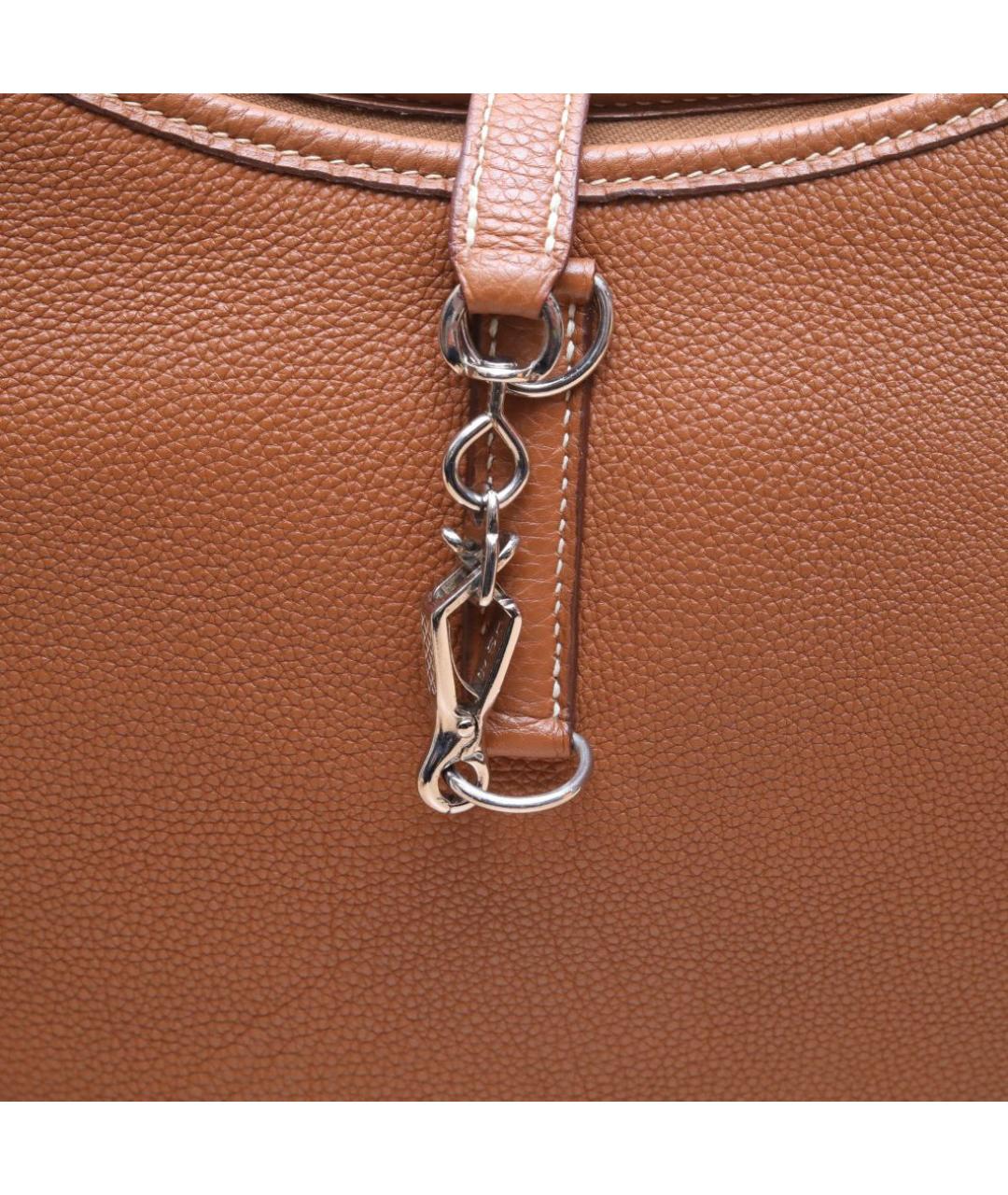 HERMES Коричневая кожаная сумка через плечо, фото 8