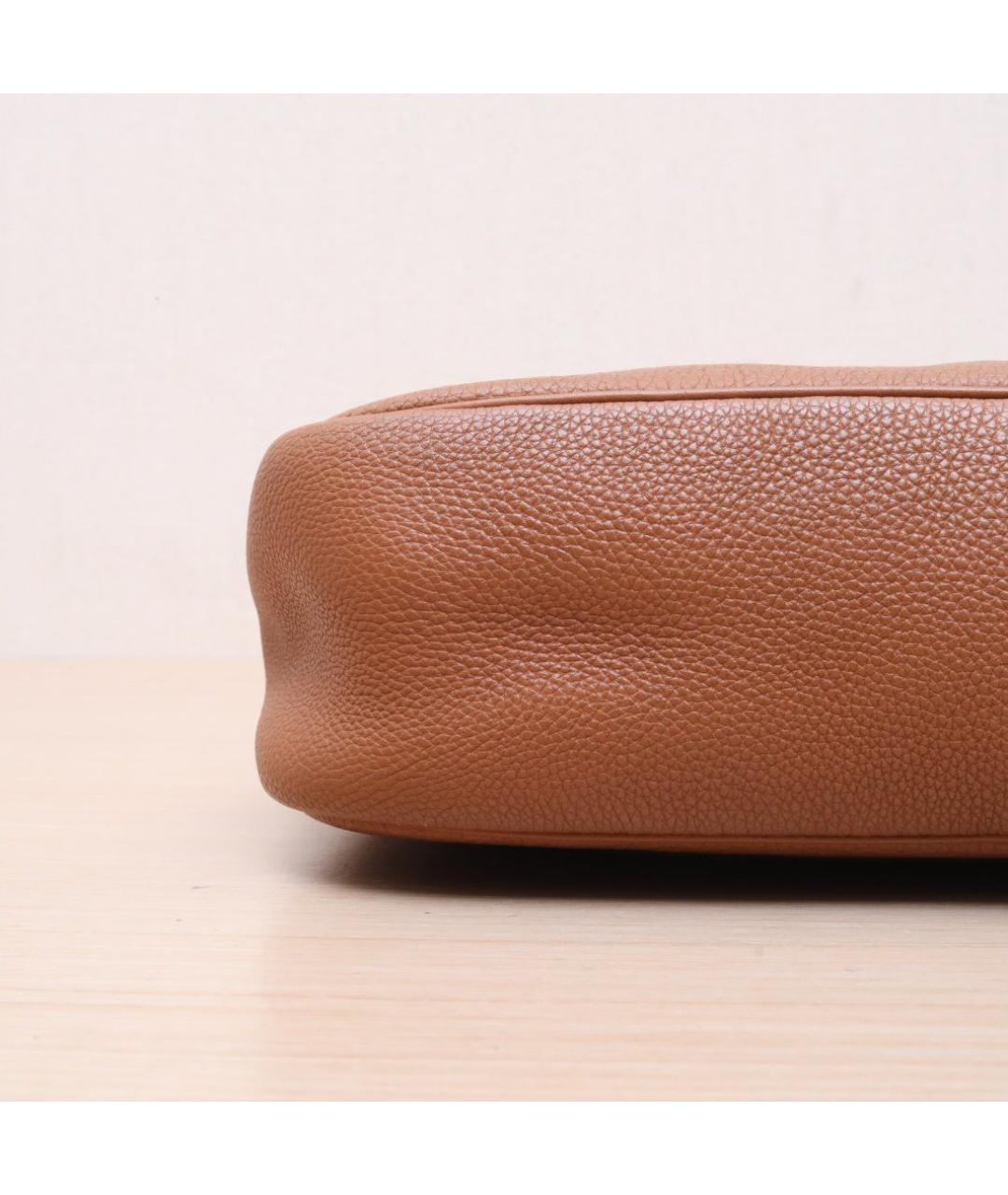 HERMES Коричневая кожаная сумка через плечо, фото 9