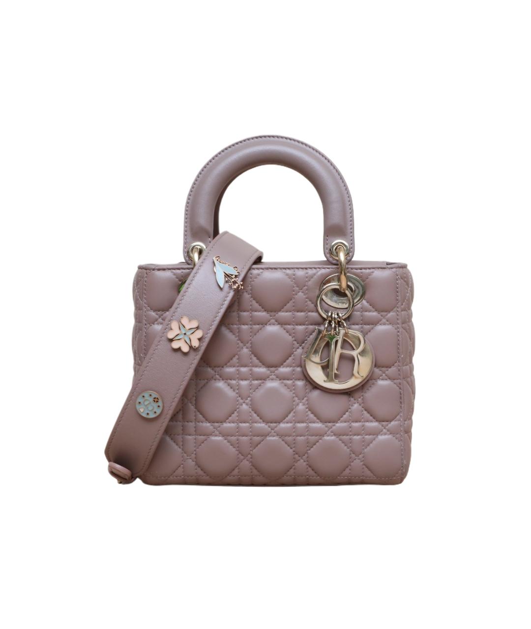 CHRISTIAN DIOR Фиолетовая кожаная сумка через плечо, фото 1