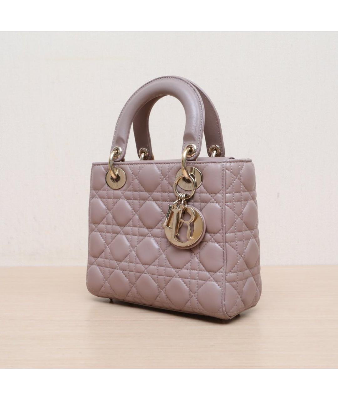 CHRISTIAN DIOR Фиолетовая кожаная сумка через плечо, фото 4