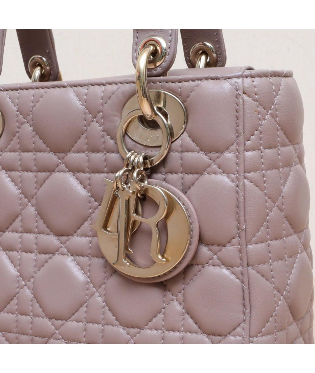 CHRISTIAN DIOR Фиолетовая кожаная сумка через плечо, фото 8