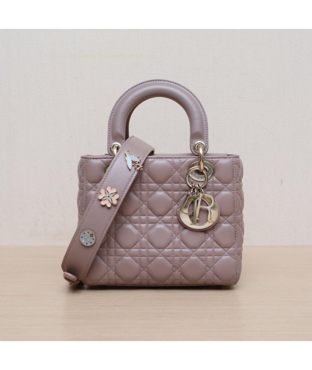 CHRISTIAN DIOR Фиолетовая кожаная сумка через плечо, фото 3