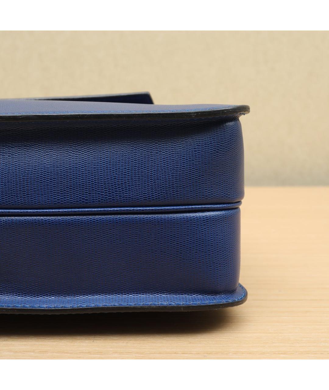 CELINE Синяя кожаная сумка через плечо, фото 9