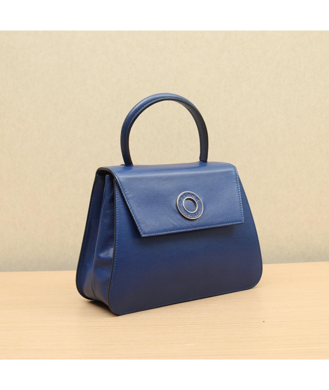 CELINE Синяя кожаная сумка через плечо, фото 3