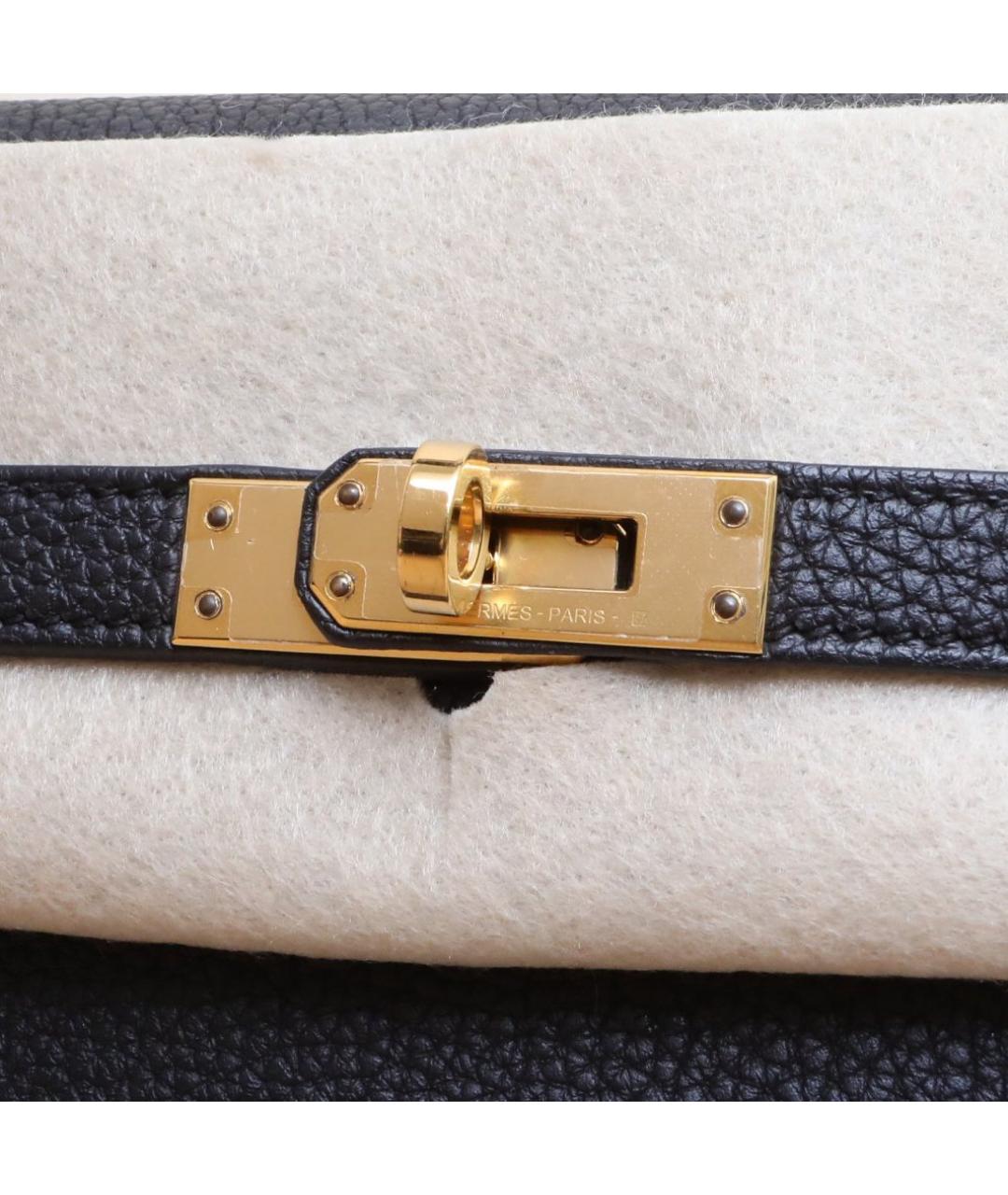 HERMES Черная кожаная сумка через плечо, фото 8