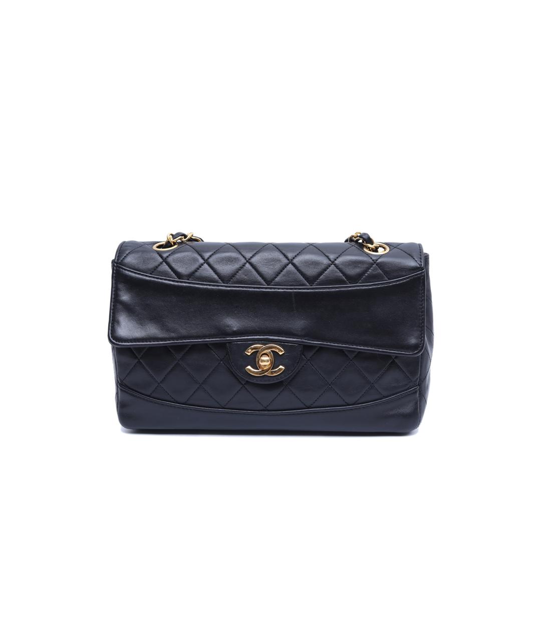 CHANEL Черная кожаная сумка через плечо, фото 1