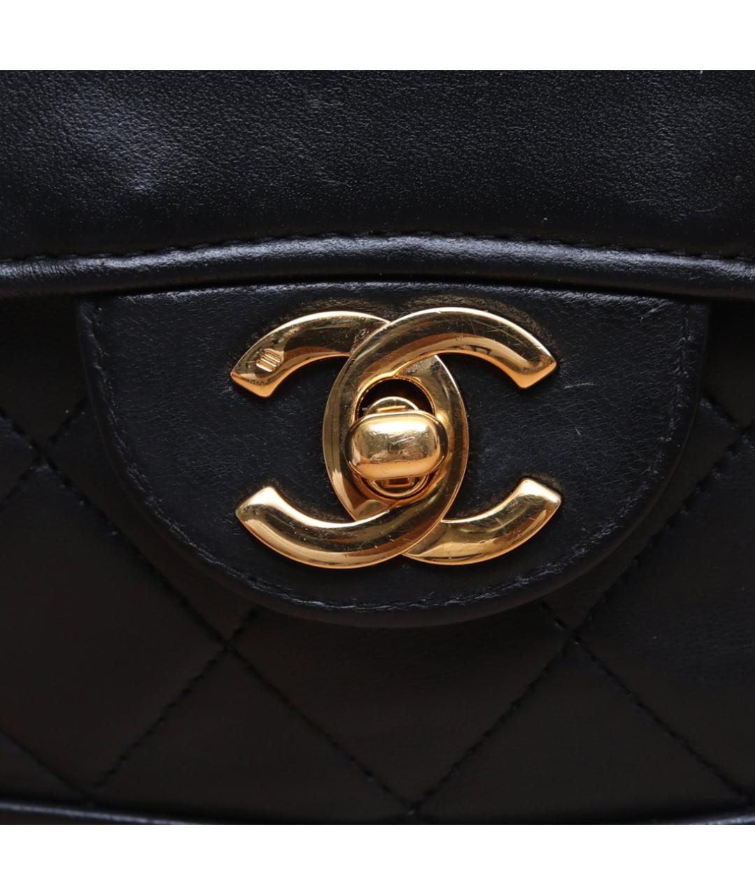 CHANEL Черная кожаная сумка через плечо, фото 7