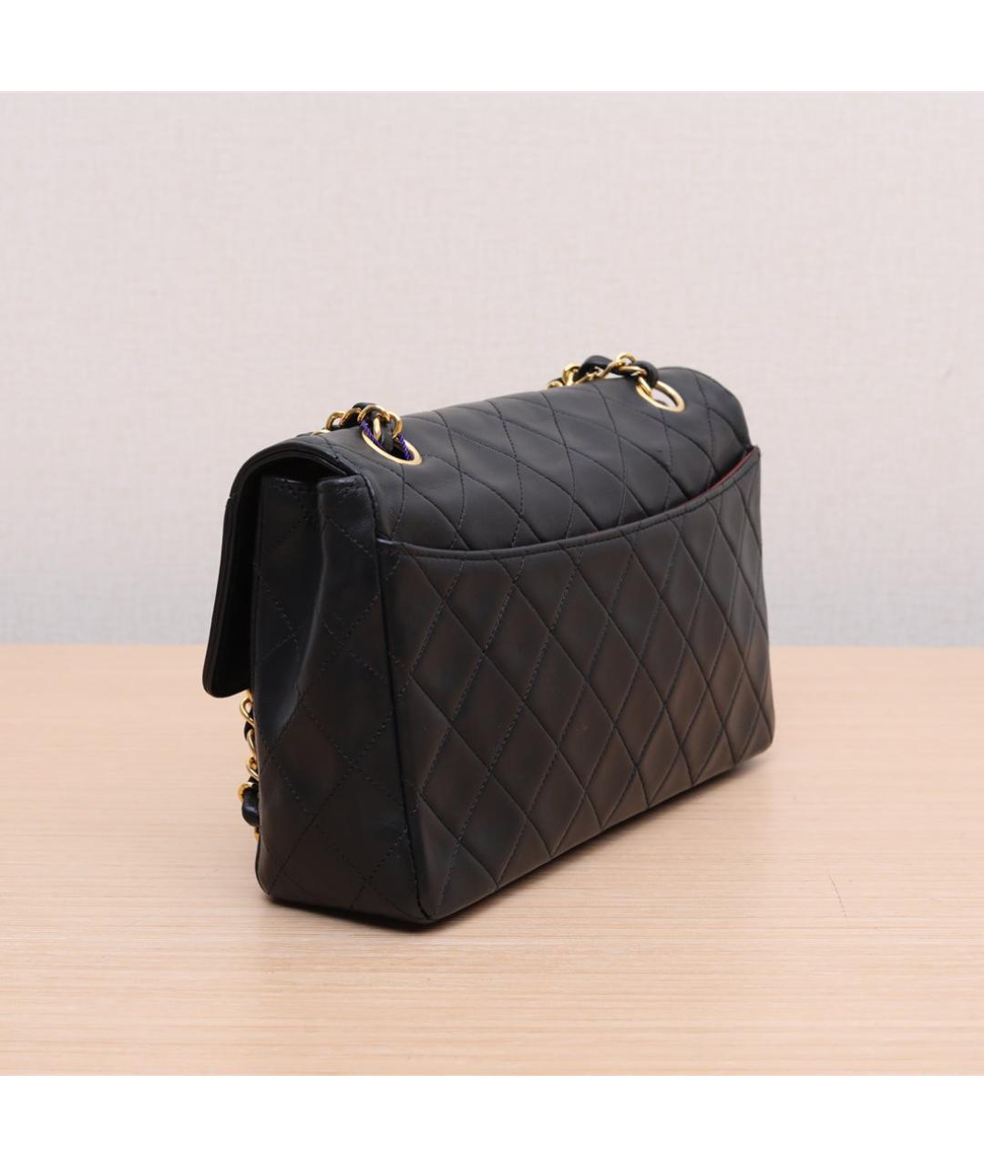 CHANEL Черная кожаная сумка через плечо, фото 5