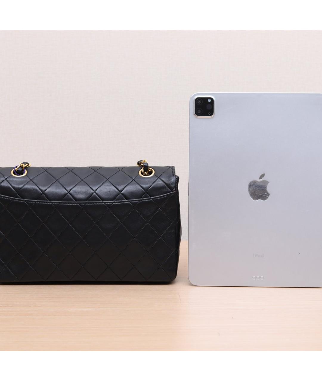 CHANEL Черная кожаная сумка через плечо, фото 6