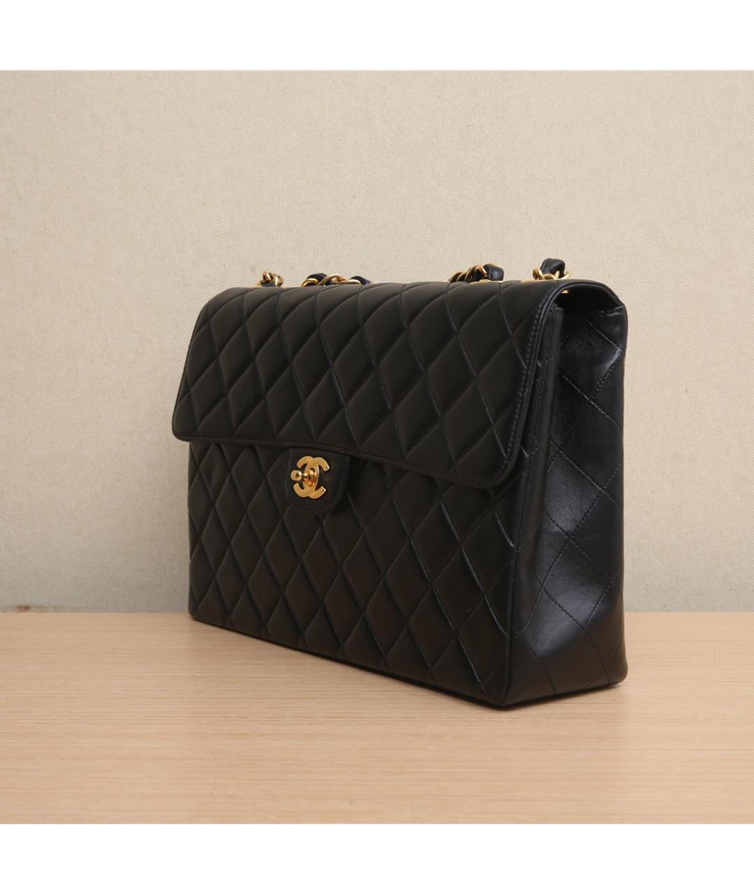 CHANEL Черная кожаная сумка через плечо, фото 3