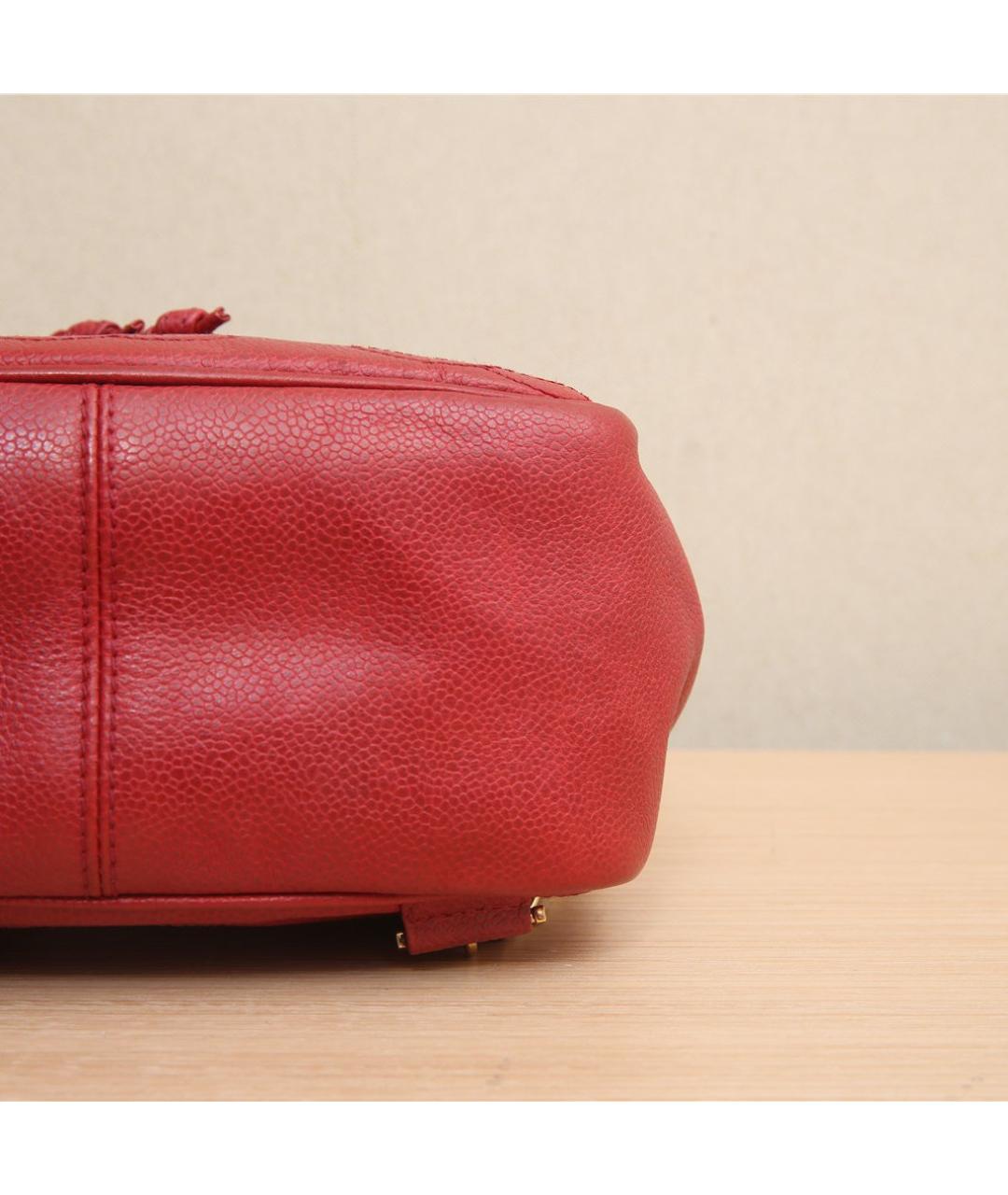 CHANEL Красный кожаный рюкзак, фото 9