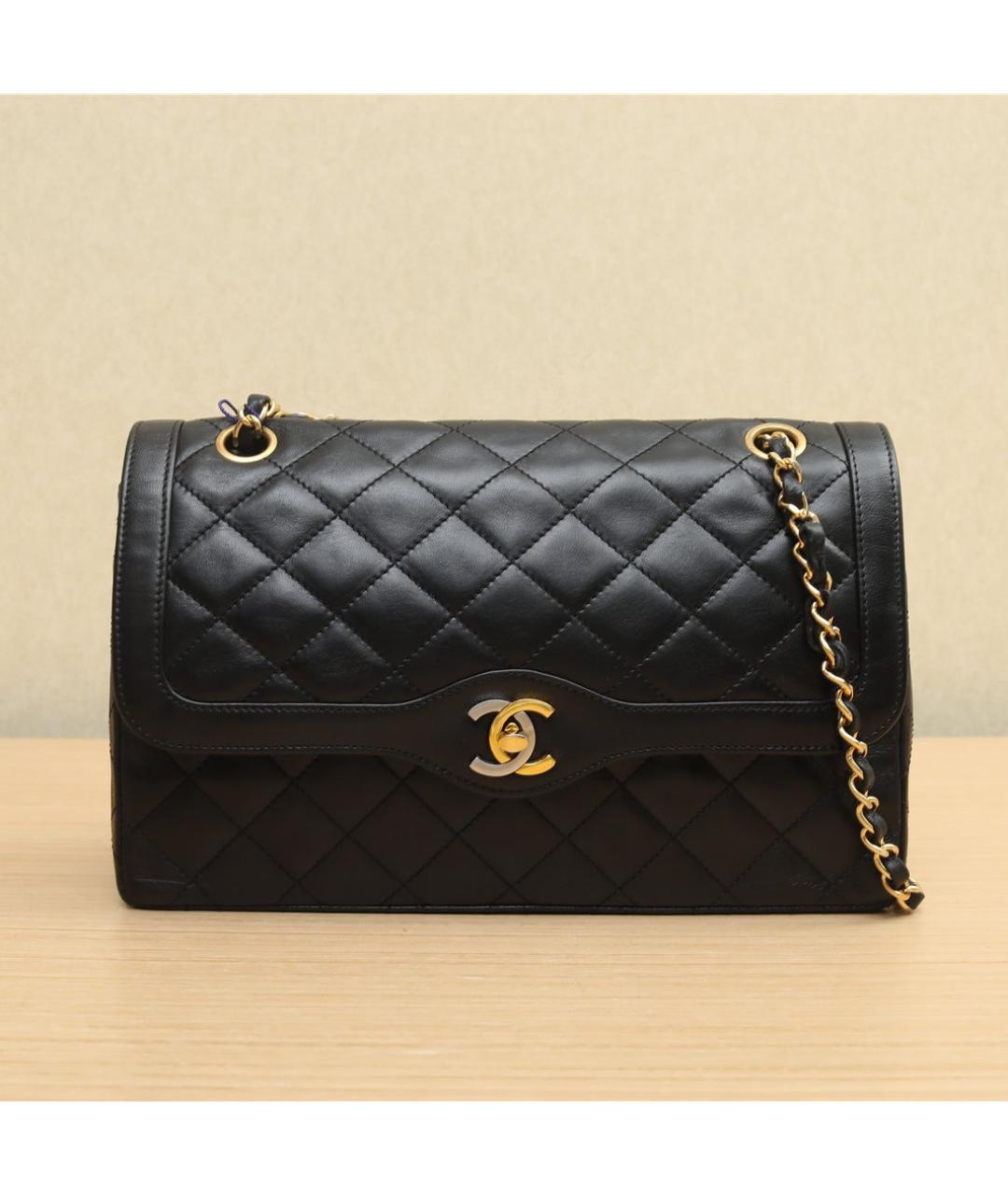 CHANEL Черная кожаная сумка через плечо, фото 2